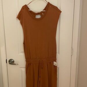 Free People Rust Orange Sleeveless Jumpsuit